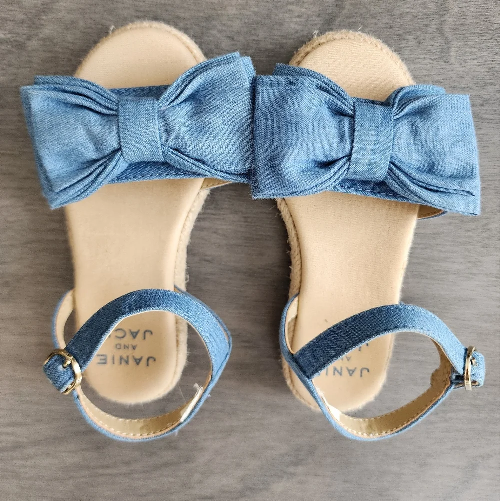 Janie and Jack Toddler Chambray Bow Espadrille - Picture 8 of 10